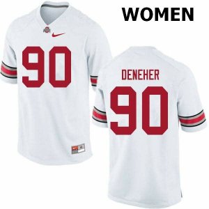 Women's Ohio State Buckeyes #90 Jack Deneher White Nike NCAA College Football Jersey OG ZXG5444SR